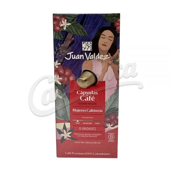 JUAN VALDEZ CAPSULAS DE CAFÉ M.CAFETERAS 8UN 44,8GR