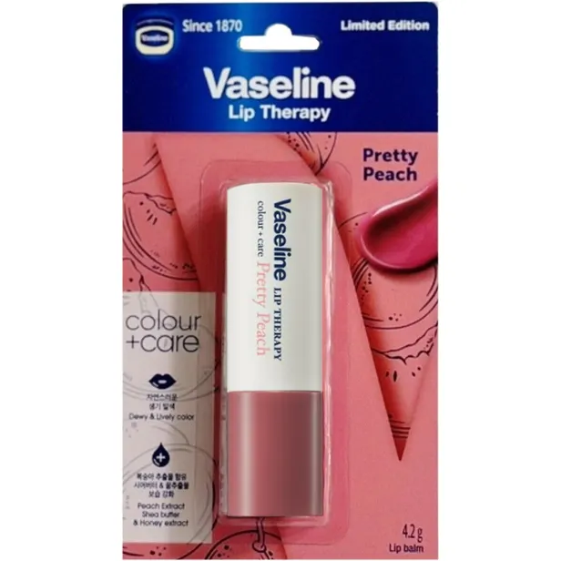 VASELINE LIP THERAPY HIDRATANTE LABIAL PRETTY PEACH
