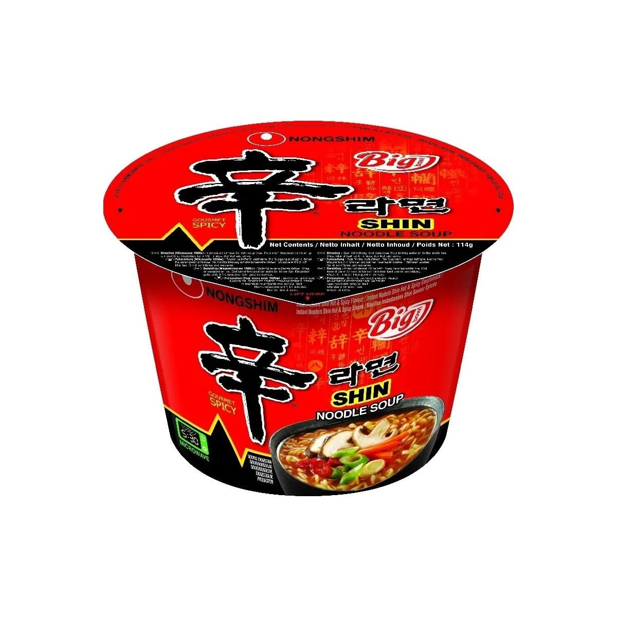 NONGSHIM BOWL NOODLE HOT 114GR
