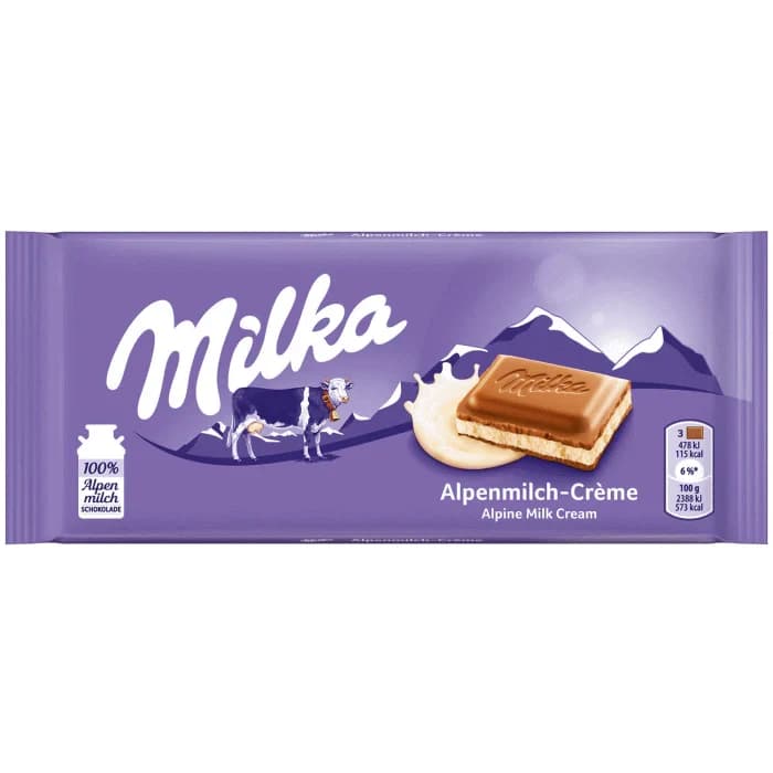 MILKA CHOC. ALPINE MILK CREME 100GR