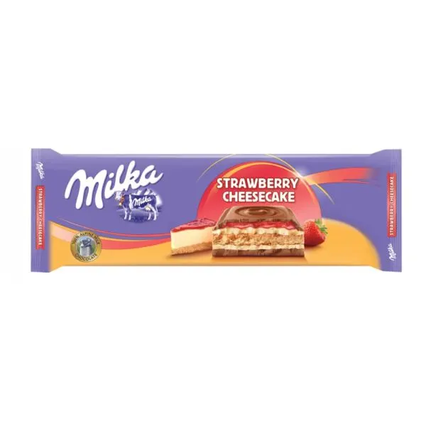MILKA CHOC. STRAWBERRY CHEESECAKE 300GR