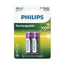 PHILIPS R6B2RTU10/97 AA PACK-2 (1000MAH) PILA RECARGABLE